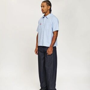 Mutimer Sky Blue Striped Men's Casual Shirt